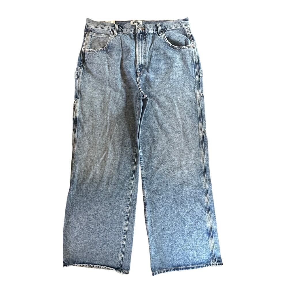 AGOLDE‎ JEANS WOMEN'S 32 LIGHT WASH CARPENTER STRAIGHT LEG NWT - Picture 2 of 9